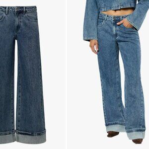 WeWoreWhat Mid Rise Cuff Straight Leg Jean - New with tags!